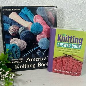 Knitting How To Books Set of 2 Knitting Answers & Americas Knitting Book
